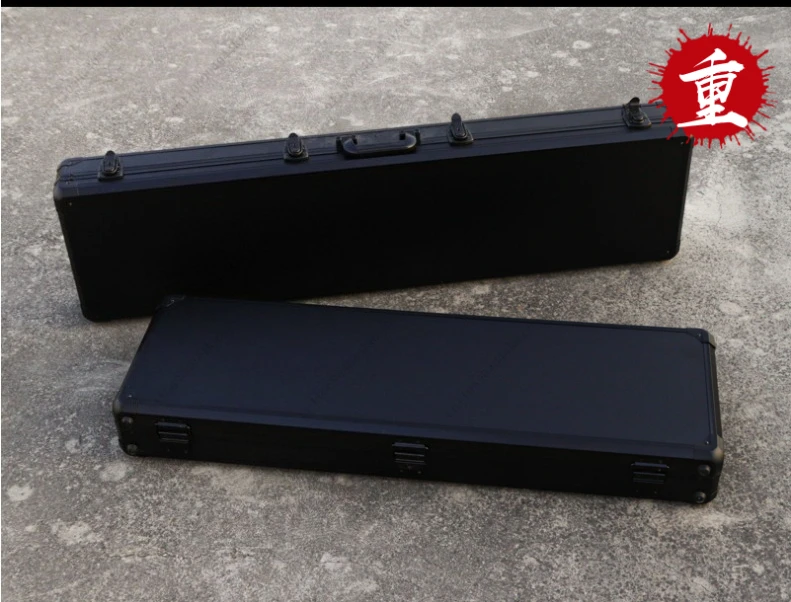 Extra Long Aluminum Alloy Storage Box with Sponge - Multi-purpose Tool Instrument Fish Pole Equipment Safety Case