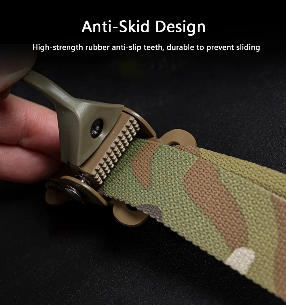 Ferro Style Tactical Rifle 2 Point Sling Combat Modular Shoulder Strap Quick Adjust Rubber Pull Tab M4 AK Sling Outdoory Airsoft