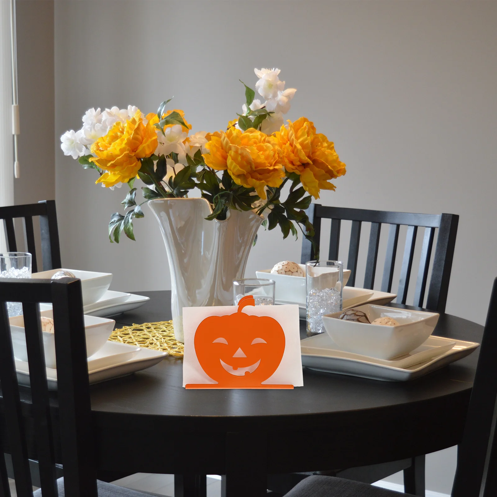 

Metal Hollow Napkin Rack Premium Iron Paper Tissue Holder Kitchen Dining Table Decorative Paper Towel Dispenser