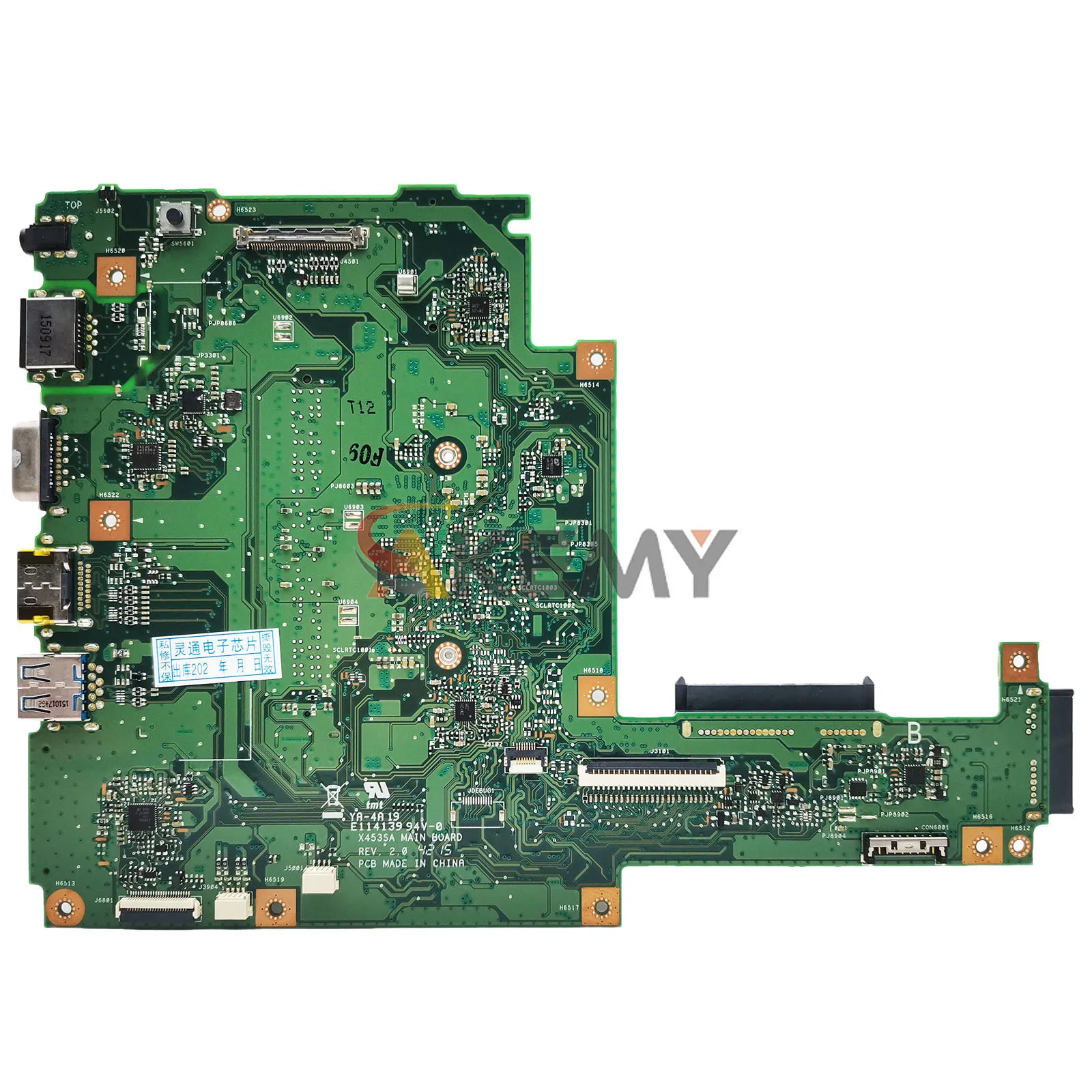 X453SA Laptop Motherboard For ASUS VivoBook X453S X453SA F453S A453S Notebook Mainboard With Celeron CPU 100% tests OK fast ship
