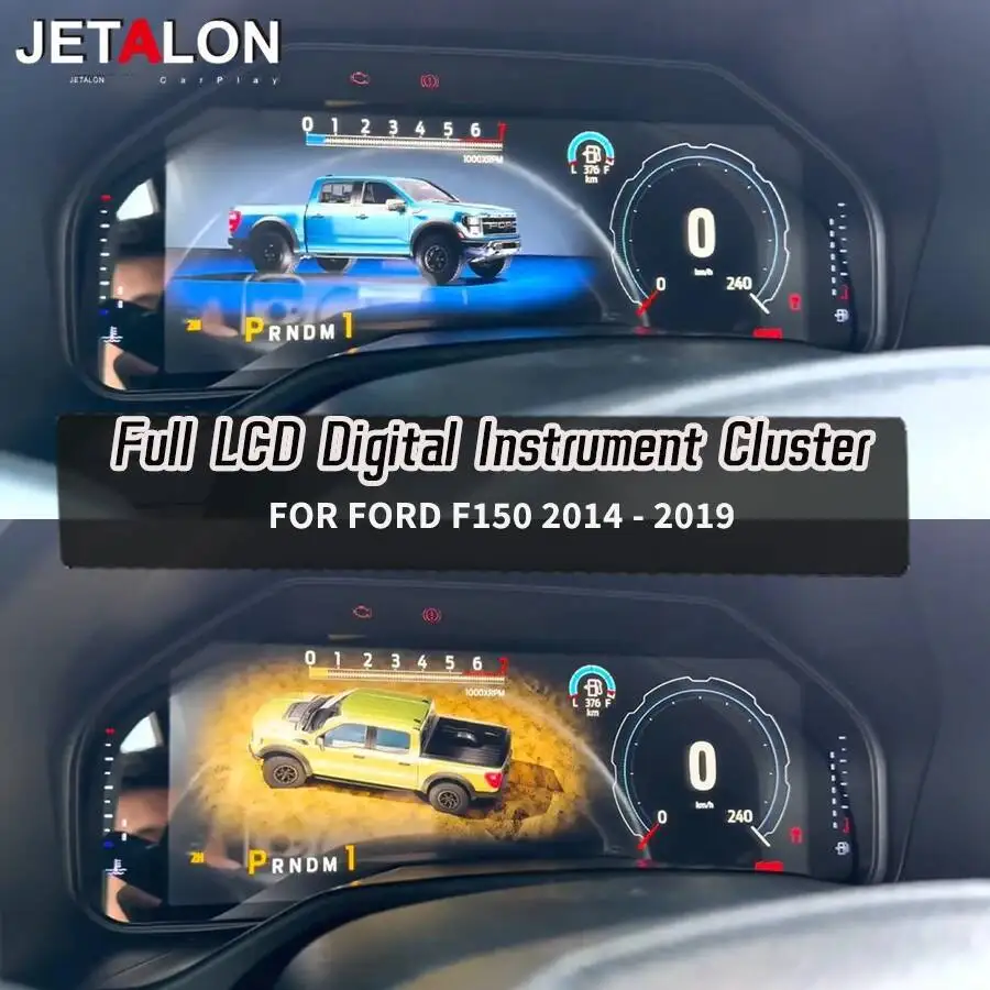 

Для Ford F150 2014-2019 ПОЛНЫЙ ЖК-дисплей цифровой приборной панели ​ Автомобильный GPS-спидометр, приборная панель, умная виртуальная система Linux с кабиной