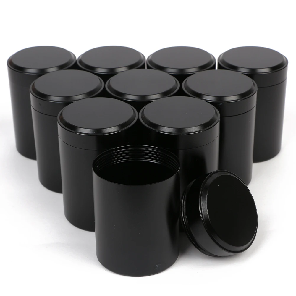 

10Pcs/Set Portable Multipurpose Round Mini Seal Metal Tea Can Tinplate Candle Can Canisters Candy Jar Aromatherapy Box Luxury