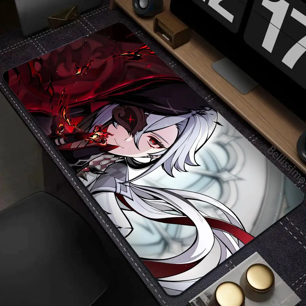 

Genshin Impact Arlecchino Mouse Pad Anime Cartoon Girl Keyboard Rug PC Gaming Accessories Mousepad Laptop Speed Desk Mat Carpet