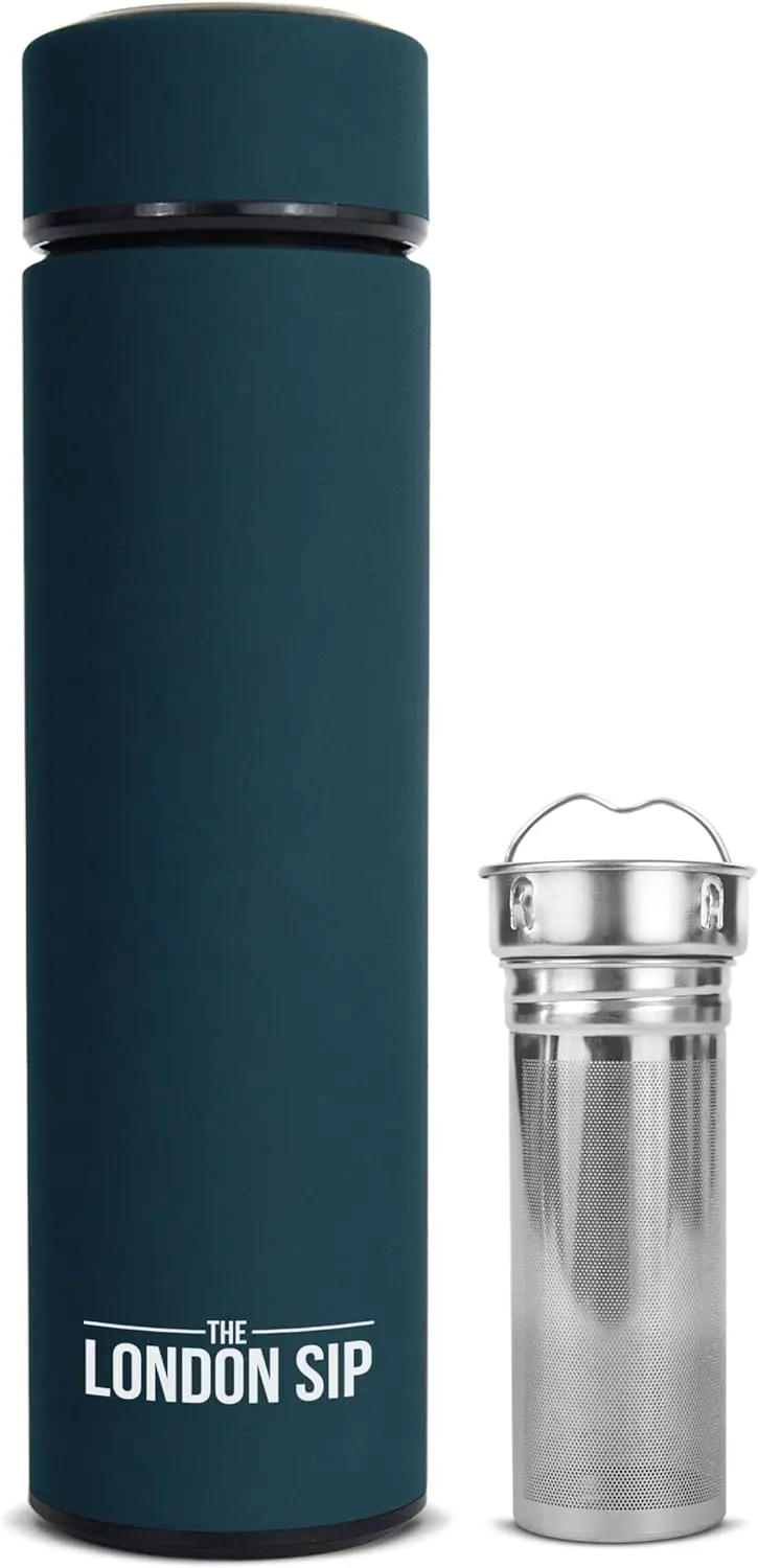

Multi-Purpose Travel Mug and Tumbler Fruit Infused Flask Hot and Cold Double Wall Stainless Steel Thermos with Extra-Long Infuse