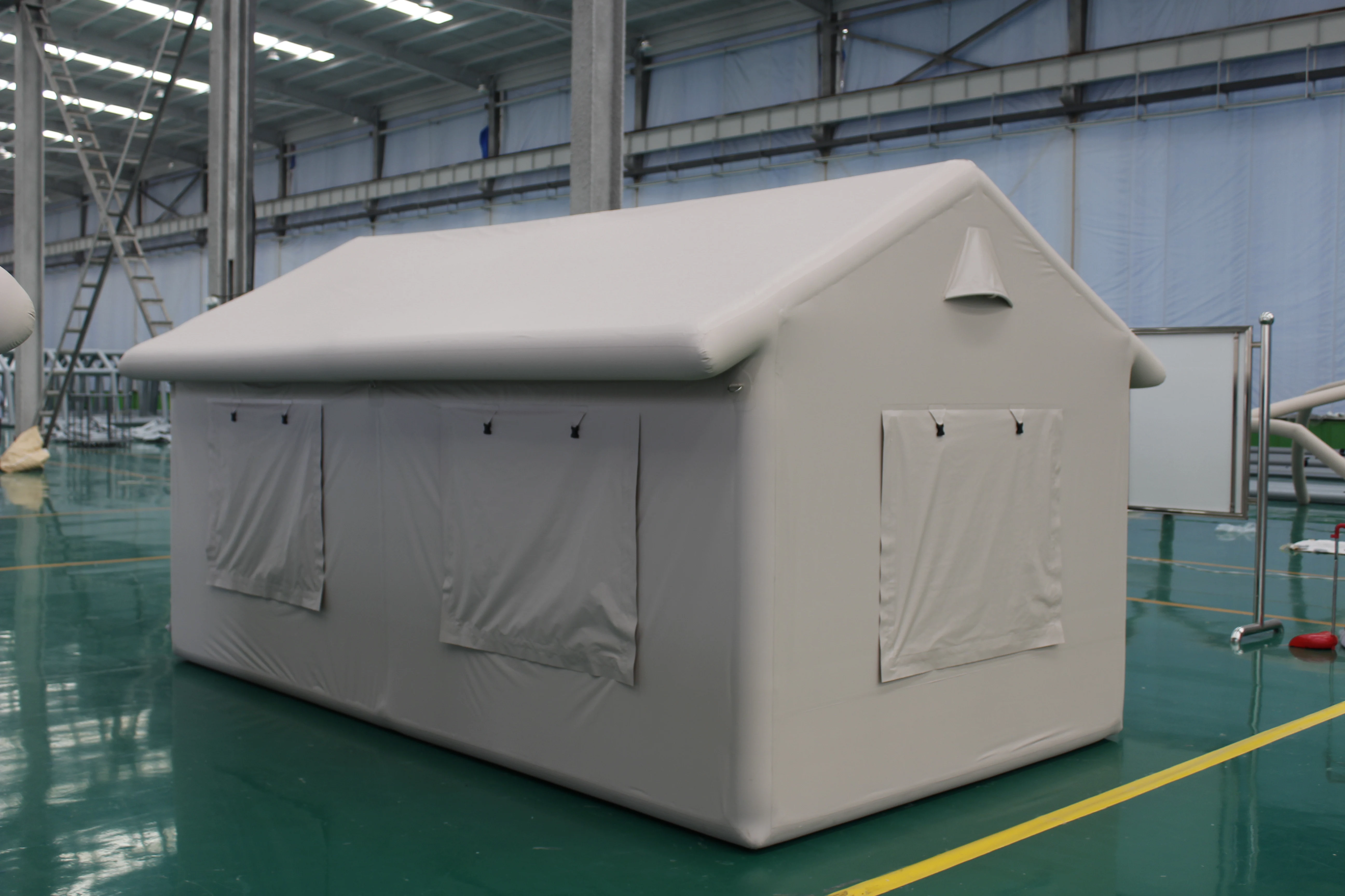 Inflatable Camping Tent, Premium Quality Cotton Canvas Large Room Waterproof Air Tent