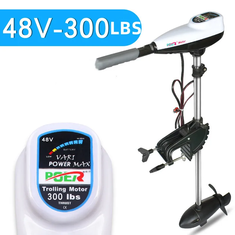POER 48V 300LBS 2500W Brushless Motor For Kayak Canoe Yacht Fishing Trolling Watercraft Electric Outboard Engine