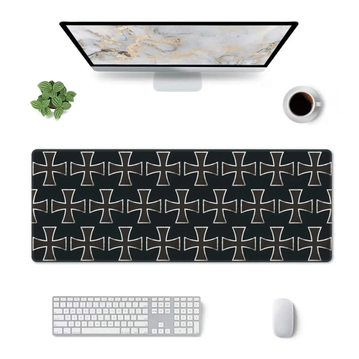 Large Mouse Pad German Iron Cross Gamer PC Laptop Mats Keyboard Carpet Computer Gaming Office Accessories Desk Mat
