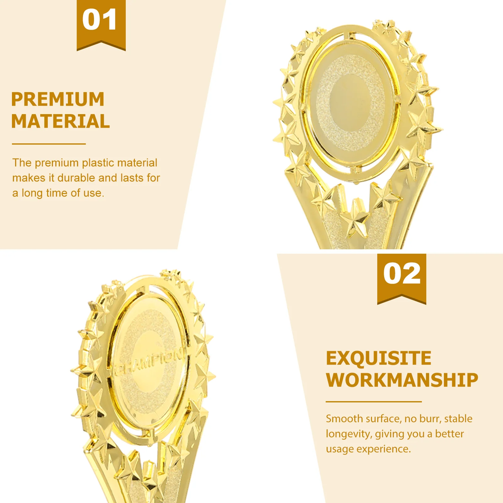 

Plastic Kids Trophies Award Prize Competition Medal Dance Child Universal Trophy Kindergarten Graduation Memorabilia Team Sports