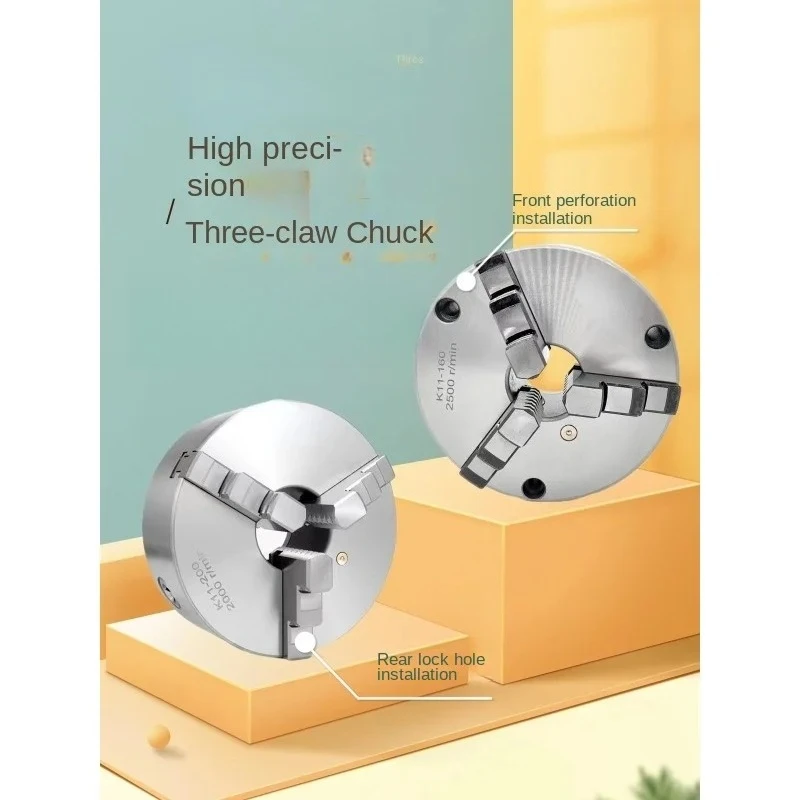 three-jaw-self-centering-linkage-chuck-k11-160-200-250-jack-catch-synchronous-lathe-accessories-high-precision