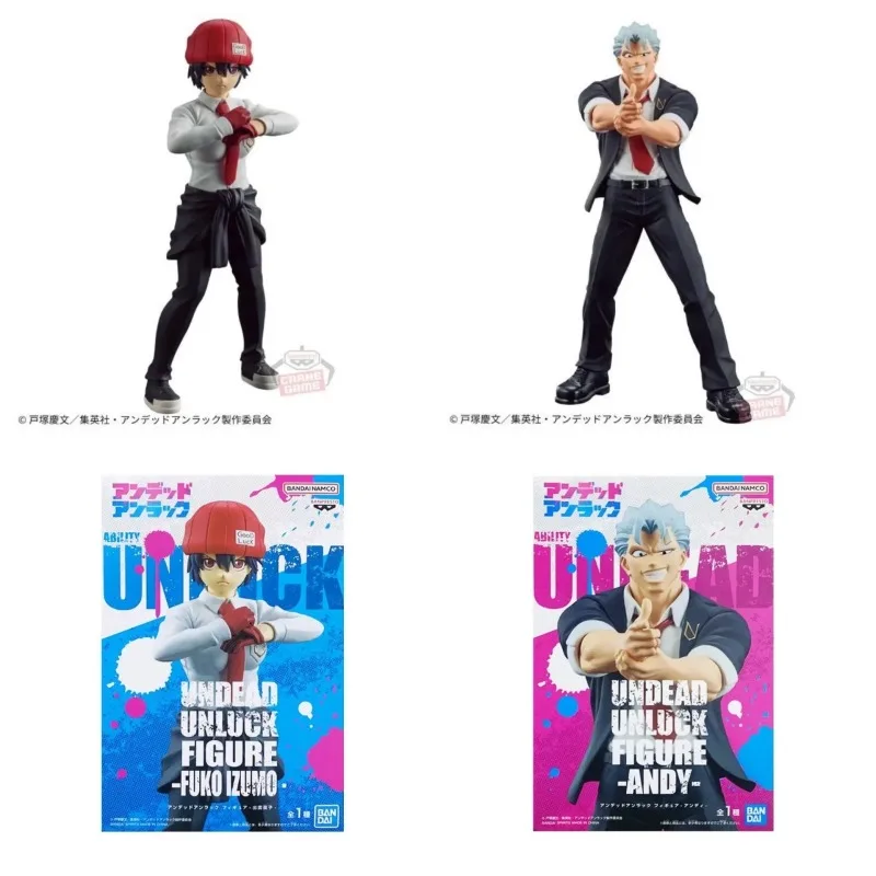 In stock Original Bandai Undead Unluck Anime Action Figure model Toys desktop Ornament Birthday Gifts 16cm
