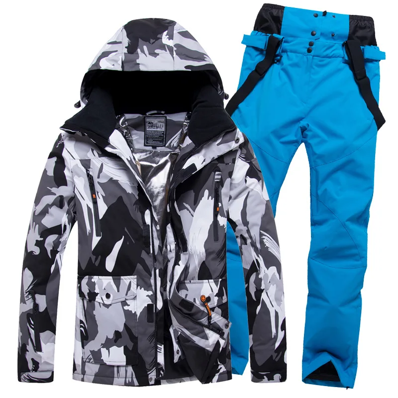 

-30 ℃ men's and women's skiing suit windproof and waterproof skiing suit Outdoor and indoor winter warmth preservation