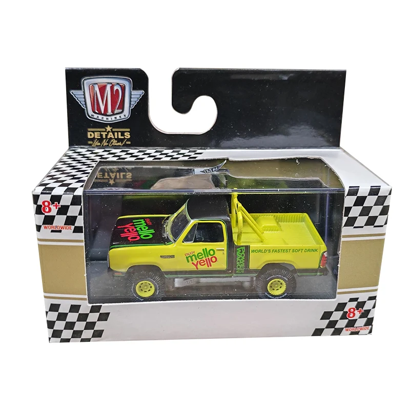 M2 MACHINES 1:64 1972 F-250 4X4 TRUCK Diecast Model Car BLUE alloy Collection model Child gift