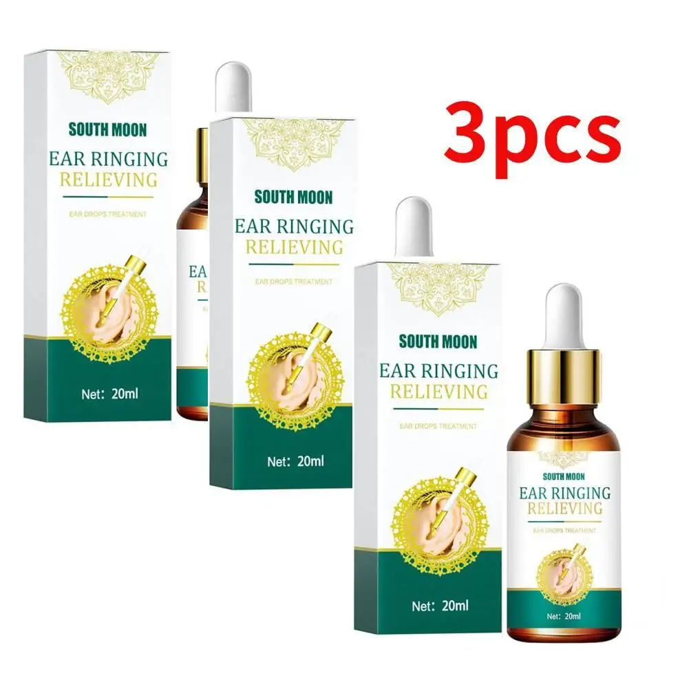 3PCS Tinnitus Ear Drops Ear Ringing Gentle Relieving Health Discharge Care Tinnitus Fluid Ear Ear Deafness Swelling Otitis Care