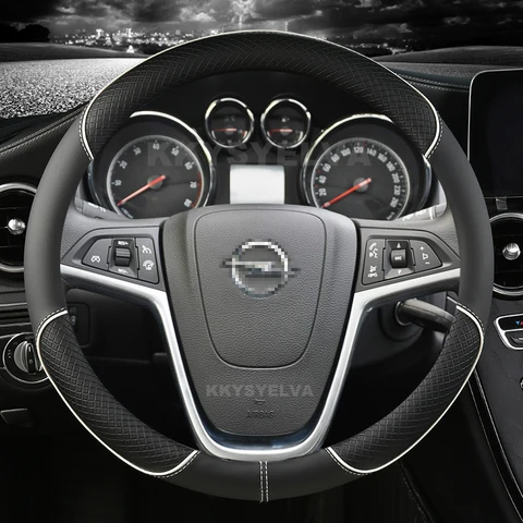 Чехол на руль автомобиля из искусственной кожи для Opel Mokka 2013-2016 Opel Insignia 2009-2013 Astra J 2010-2015 Meriva, автоаксессуары