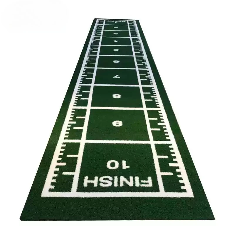 10.2-meter artificial lawn for gym, equipped with scaled white line sleds, and a dedicated lawn for gym tracks