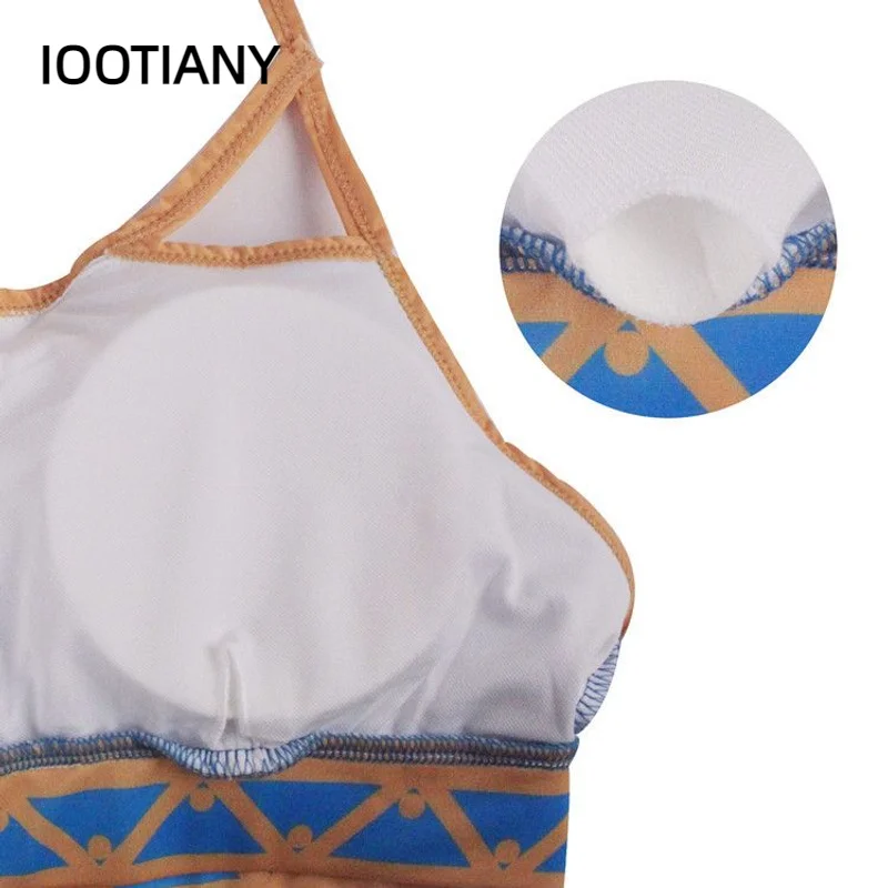 3pc Breath Of The Wild Cosplay Princess Summer Swimsuit Zelda Sexy Three-Piece Swimwear Costume Outfits Halloween Carnival Suit