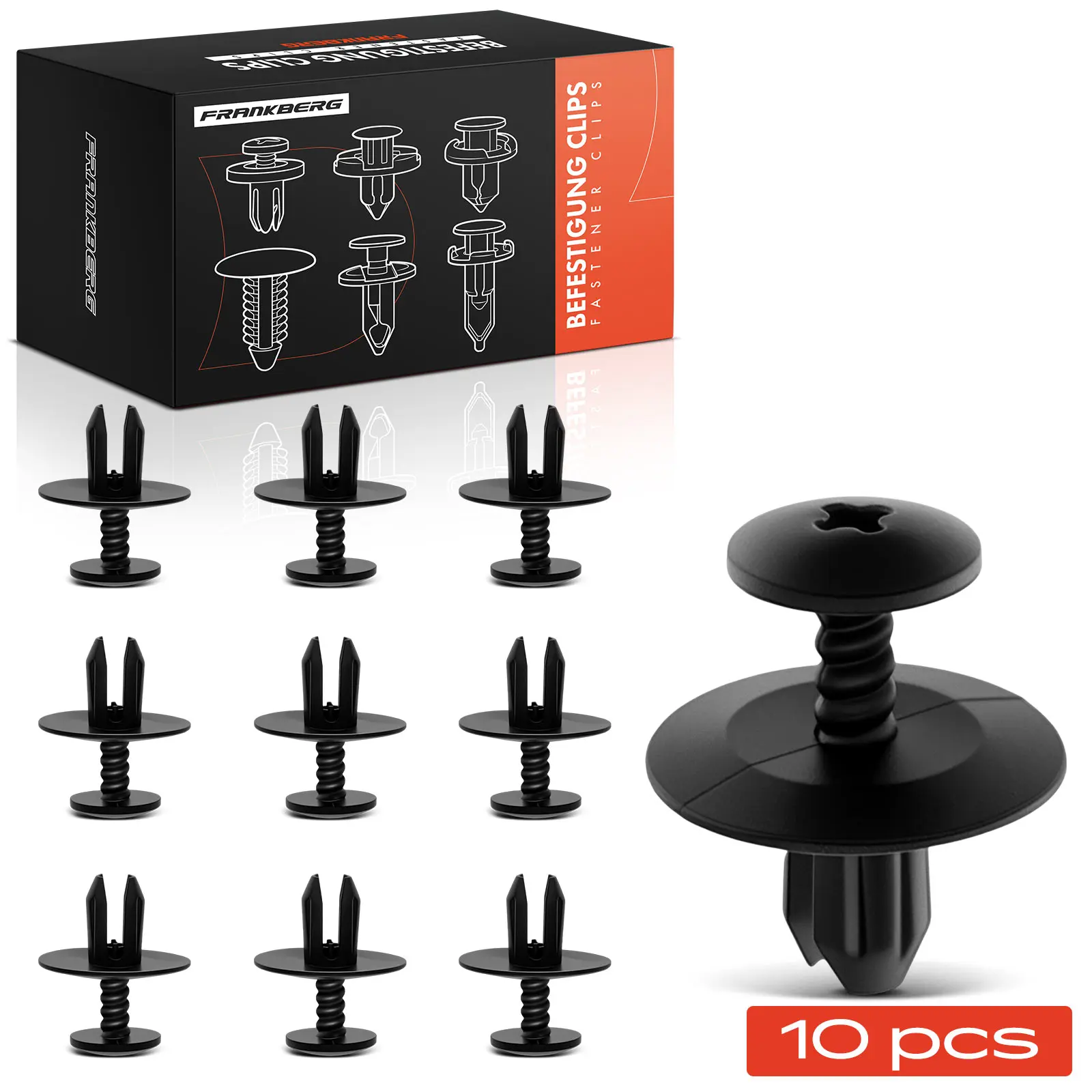 Frankberg 10x bevestigingsclips kuipkap bumper voor BMW E36 E46 E90 E91 F30 E81 E87 51481915964 22893