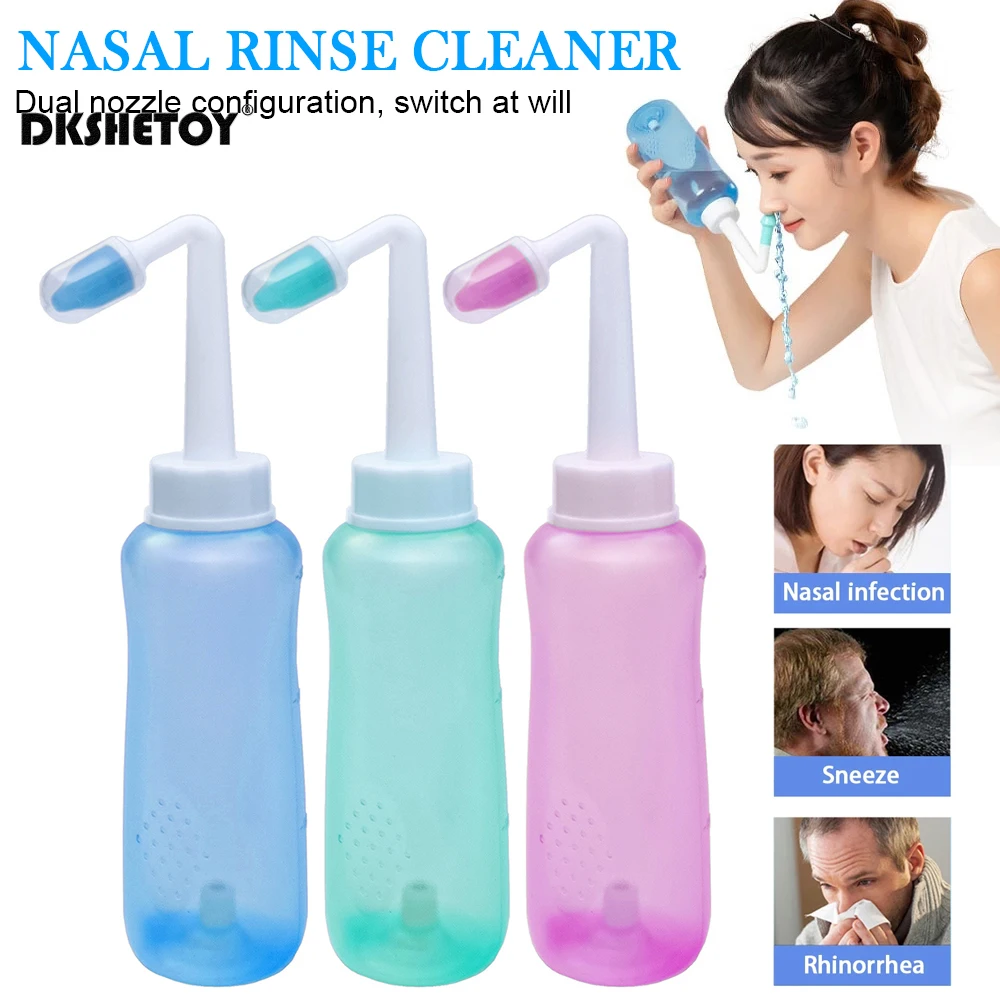 300ML Medicine Nasal irrigator Nasal Rinse Bottle Nasal Wash Cleaner Nose Protector Avoid Allergic Rhinitis Neti for Adult Kids