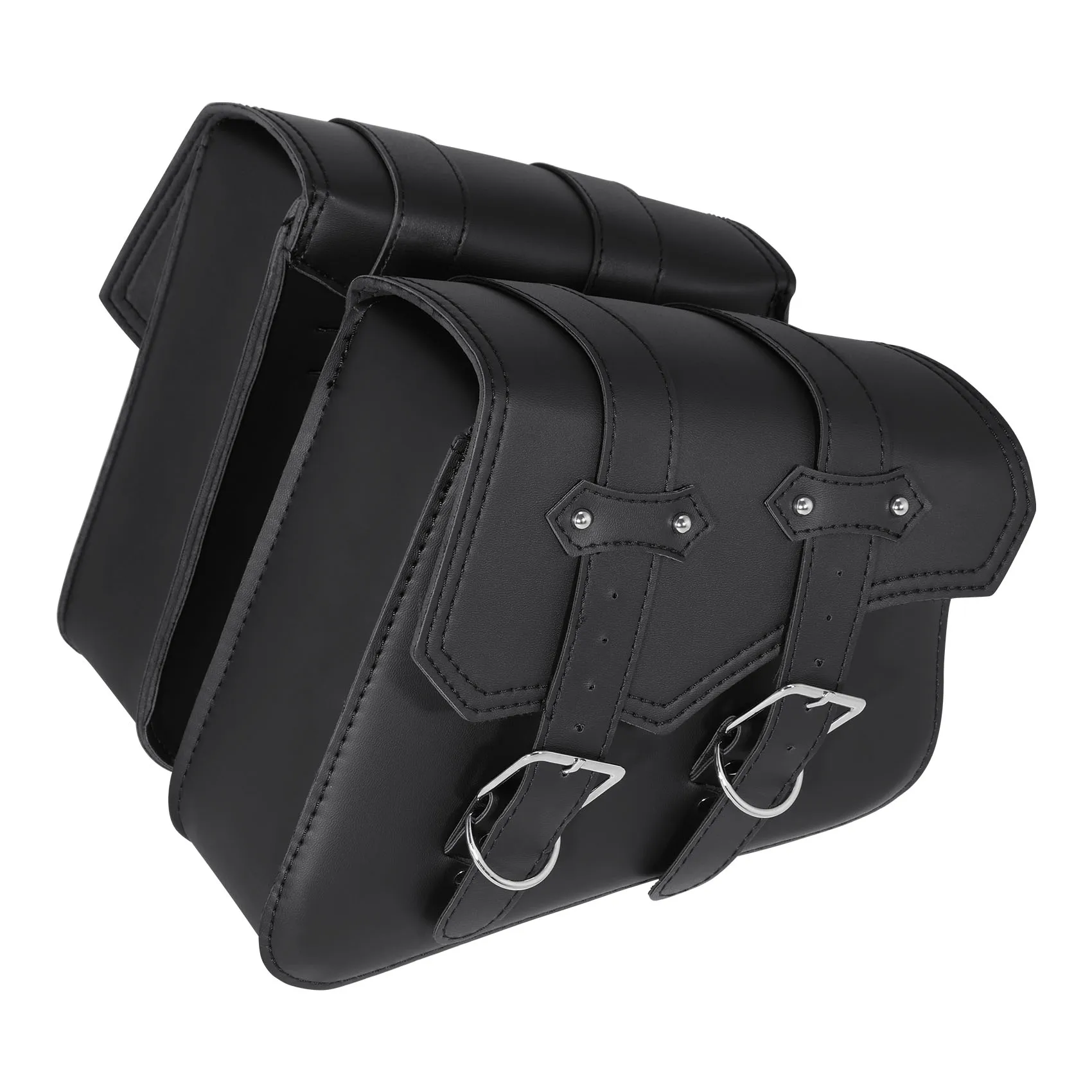 Left & Right Side Saddle Bag PU Black Tool Bag Fit For Harley Sportster XL883 XL 1200 Models Motorcycle Accessories