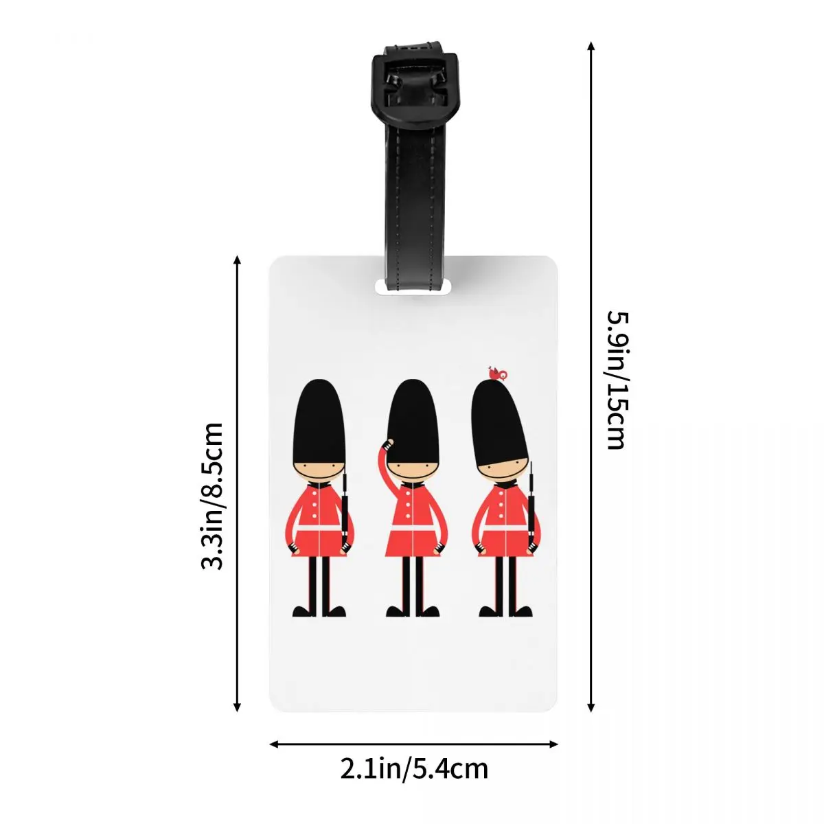 Пользовательская мультяшная бирка для багажа британских солдат с именной картой, английская лондонская Обложка для личной безопасности, бирка для дорожной сумки, чемодана
