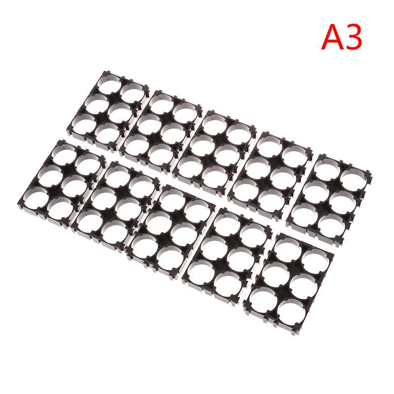 FTVOGUE 100Pcs Li-ion Battery Holder Stand Cylindrical Battery Bracket Safety Anti Vibration Plastic Case Box