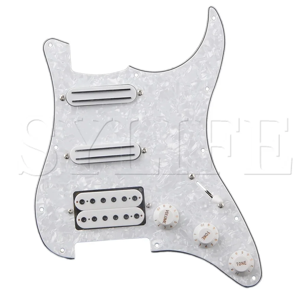 3-Ply Prewired Guitar Pickguard with 5-Way Toggle Switch & Loaded Pickups for Easy Install