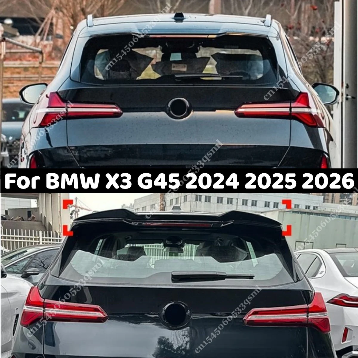 

Для BMW X3 G45: Задний спойлер на крышку багажника, антикрыло, тюнинг-аксессуары из ABS-пластика для моделей 20, 20d, 30e, M50 2024, 2025, 2026 годов