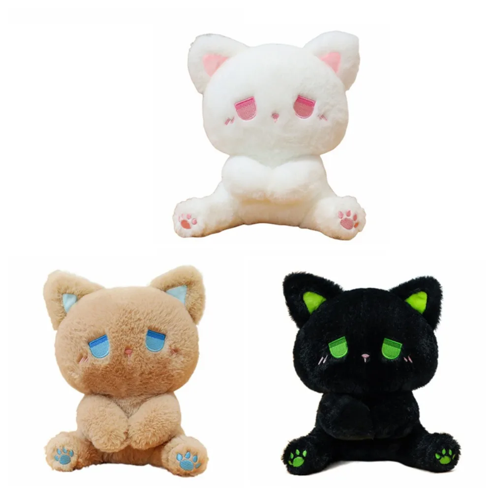 Poupée en coton Emo ours en peluche poupée jouet dessin animé confortable chat noir en peluche peluche peluche peluche poupée jeter oreiller