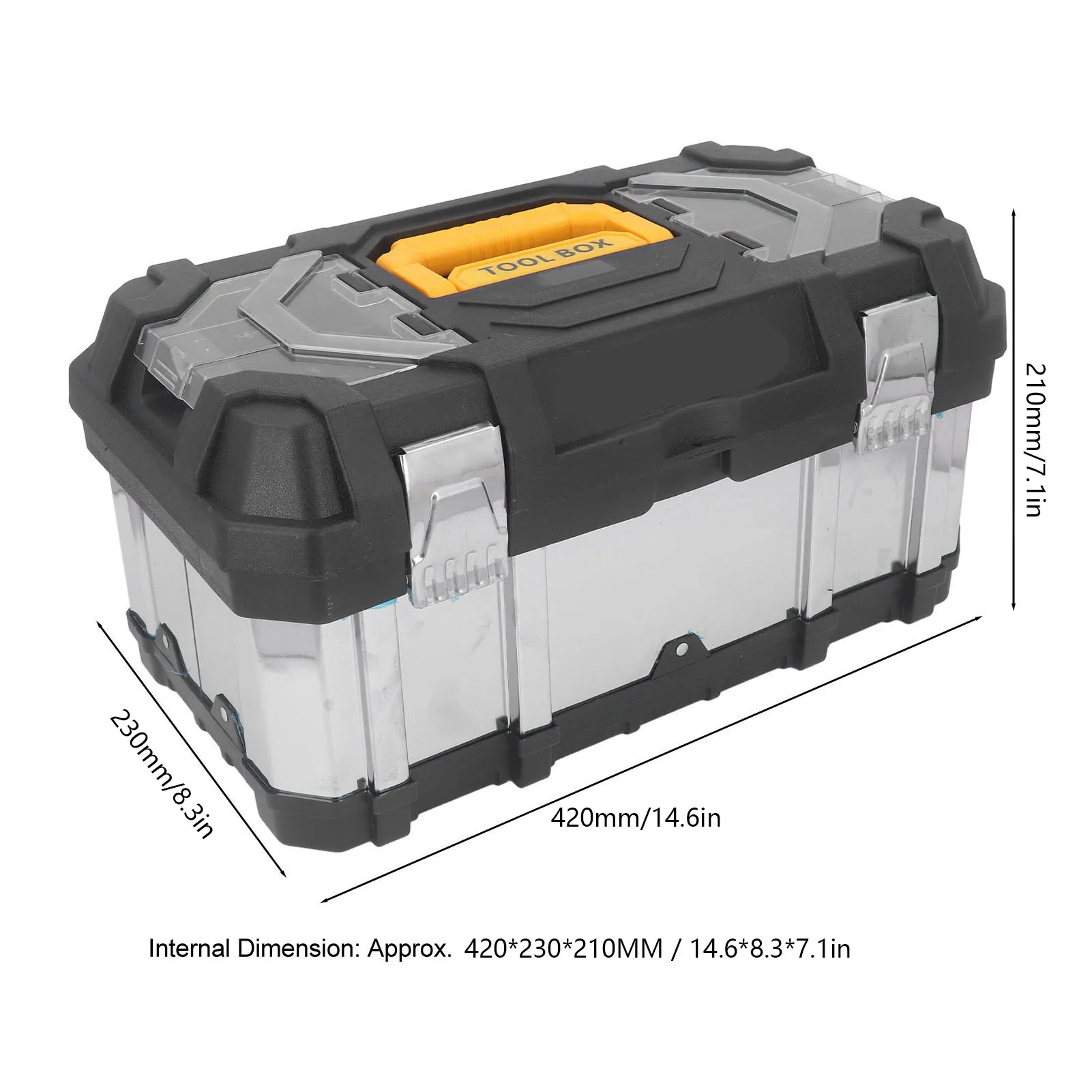 Ящик для инструментов, органайзер, портативный многофункциональный ящик для хранения промышленного оборудования, пустая коробка для электрика из нержавеющей стали