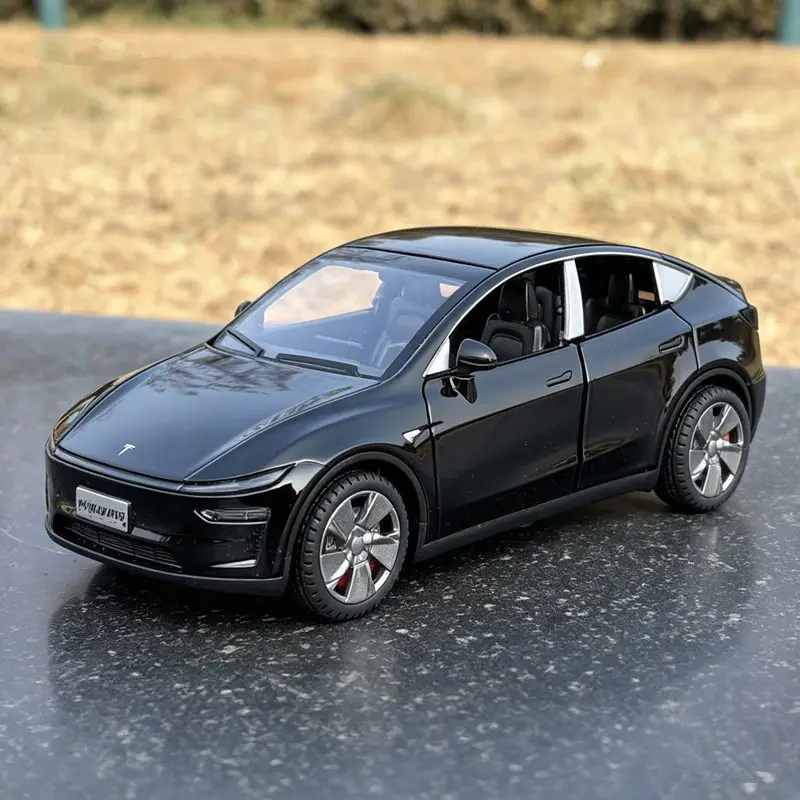 1:24 Modell Y 2026 SUV Legierung Automodell Druckguss Metall Neues Energiefahrzeug Automodell Hochdetailliert mit Sound und Licht Sammlerstück Geschenk
