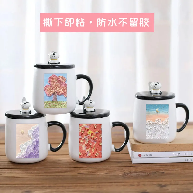 10/30/55 шт., наклейки с рисунком растений