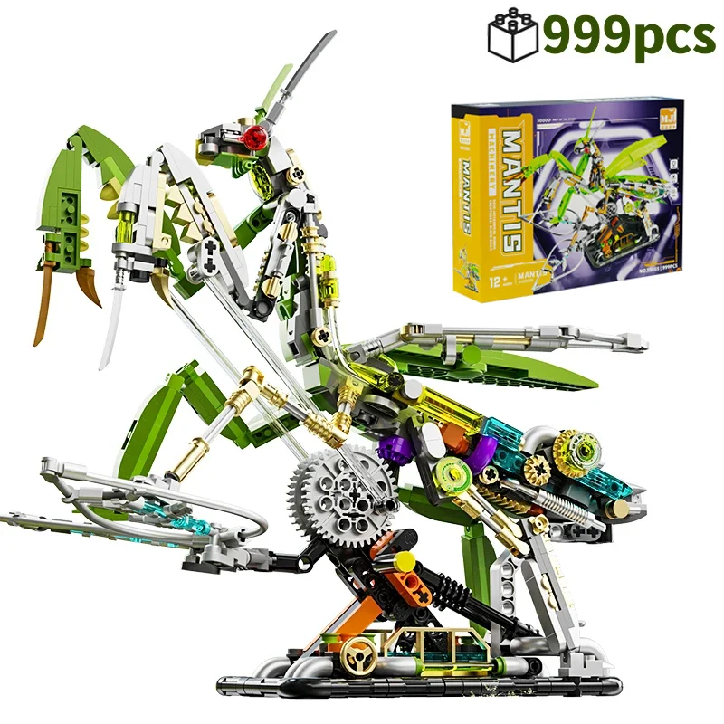 Technical Mechanical Mantis Insect Life Building Blocks Set Aldults With light Bricks Animal World Model Assembly Kids Toys Gift