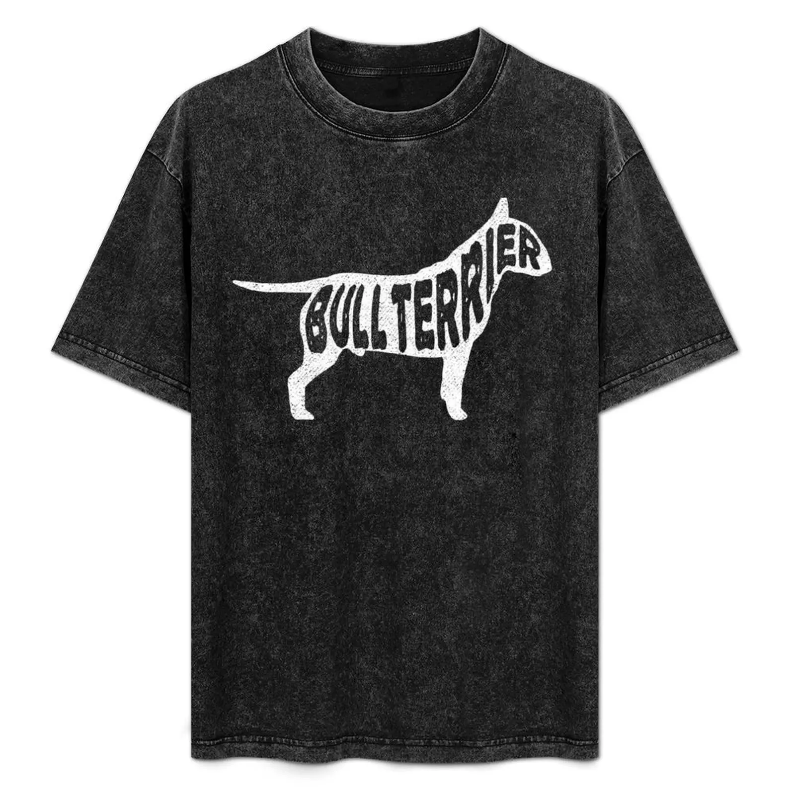 

Bull Terrier Dog Silhouette T-Shirt Classic Graphic Short Sleeve Top