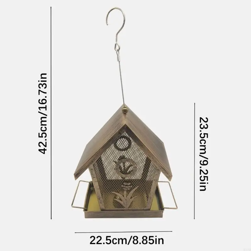 Robuster Wasserspender für Gartenvögel aus Metall für den Außenbereich mit elegantem Design und vollständigem Zugang für Vögel – Detail 6