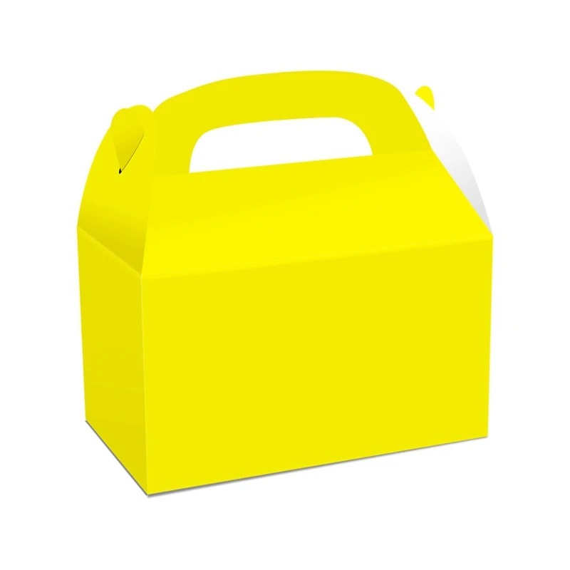 

48 Pack White Treat Gable Paper Gift Boxes Kit For Birthday Party Shower 6X3.5X3.5 Inches