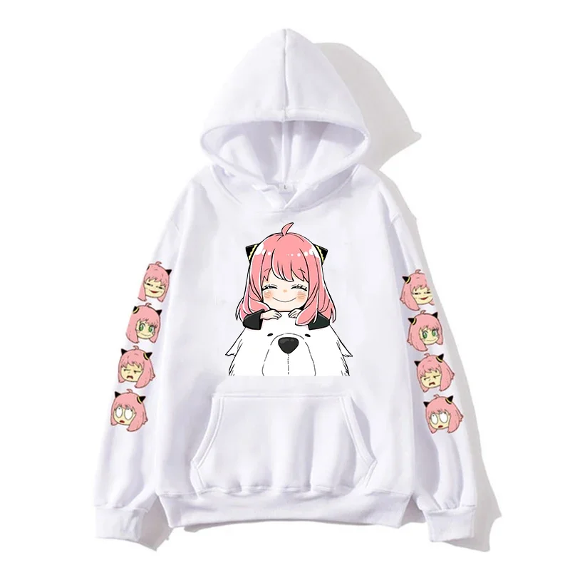 Fashion Streetwear Anya Anime Spy X Family Hoodies Manga Kawaii Cartoon Mens/Women Sweatshirt Tops Unisex Couple Hoodie Plus