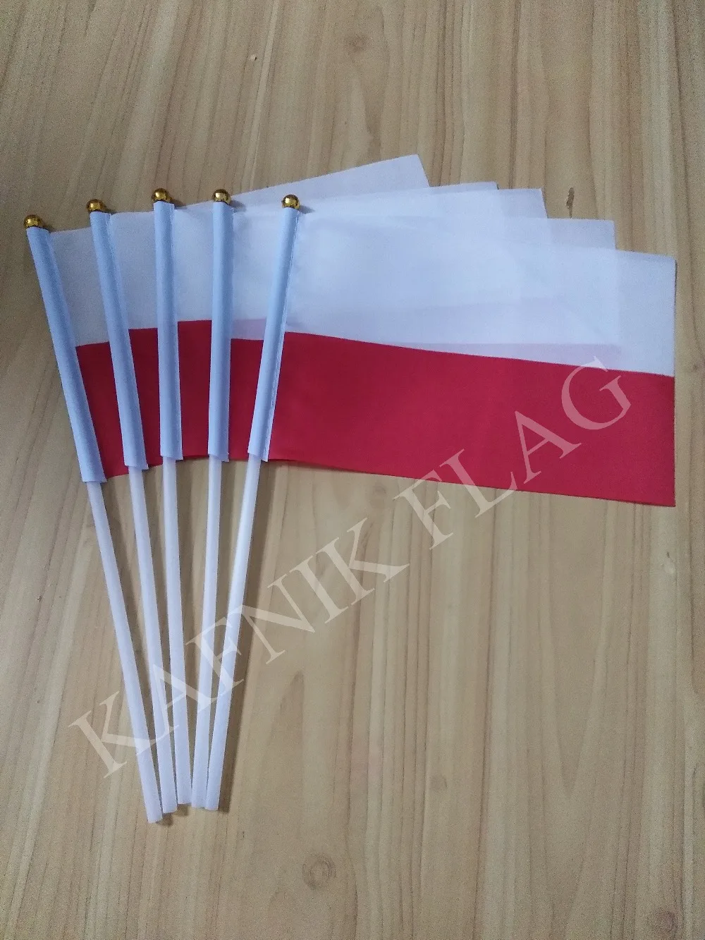 KAFNIK, 5 uds. Bandera de mano de Polonia bandera de mano nacional 14*21cm