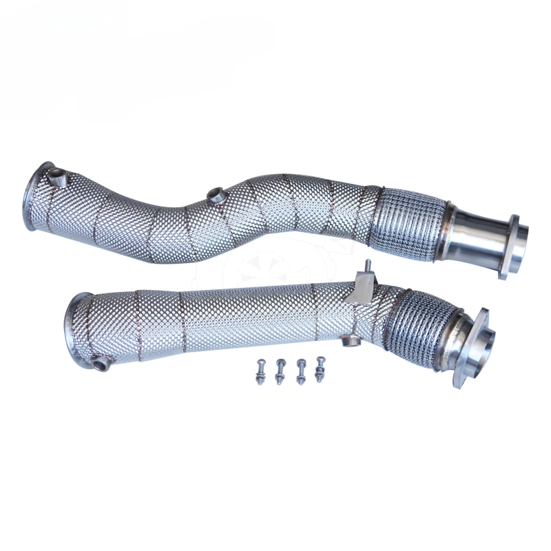 Exhaust Downpipe For X3M X4M F97 F98 3.0T S58 2019+ with heat shield