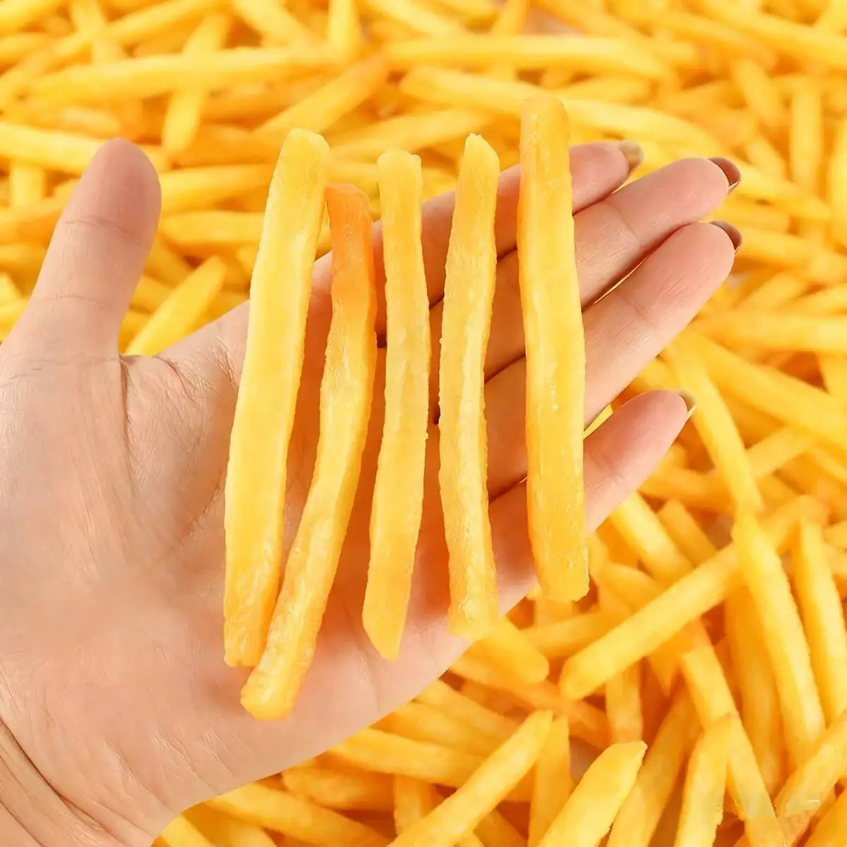 

20/50 Pcs PVC Fake French Fries - Realistic Potato Strips Food Props For Photography, Display, Prank & Tiktok Videos
