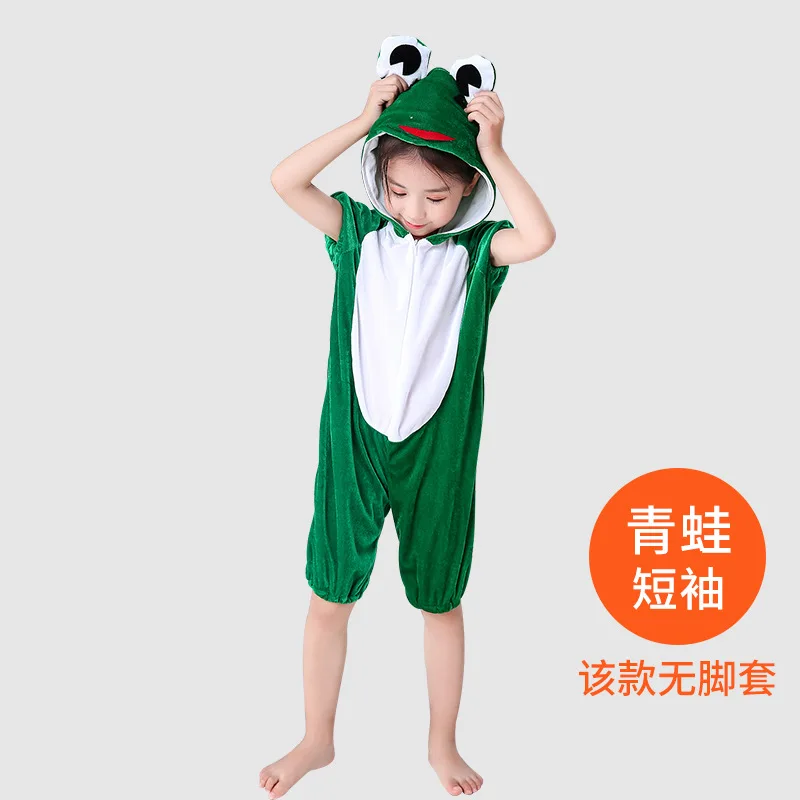 Kids Animals Costume Boys Girls Tortoise Tadpole Frog Cosplay Jumpsuits Carnival Party Fancy Dress Decor Purim Halloween Cosplay