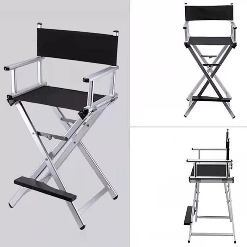 Elegant High Aluminum Beach Chairs Frame Makeup Artist Director Foldable Lightweight Portable Folding Makeup Outdoor Furniture