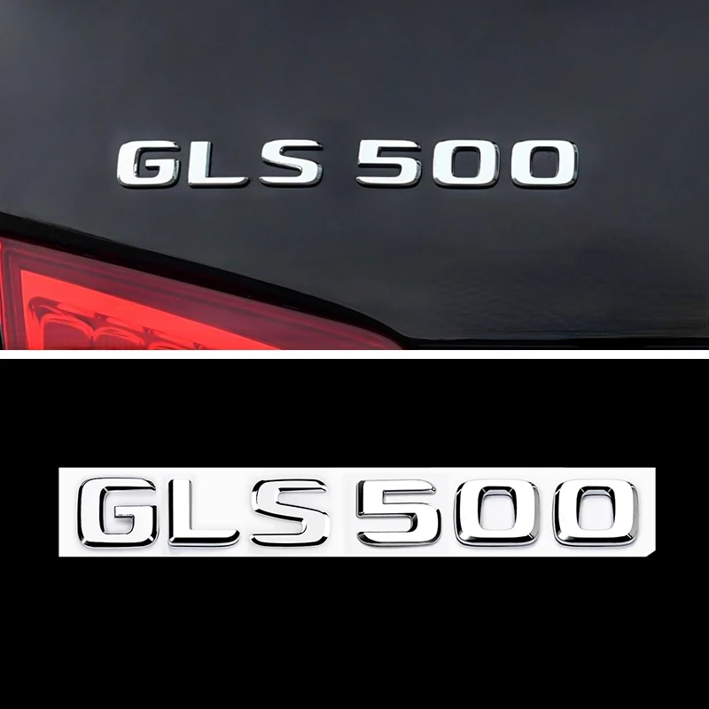 3d ABS Car Rear Trunk Badge Decal Emblem Sticker GLS 400 63 500 550 580 Logo For Mercedes GLS400 GLS500 GLS550 GLS580 X166 X167