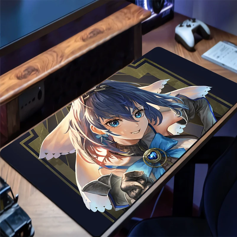 Gaming Mouse Pad Hololive Ouro Kronii Accessories Office Gamer Keyboard Desk Mat Non-Slip Laptop ground mat big PC game Mousepad