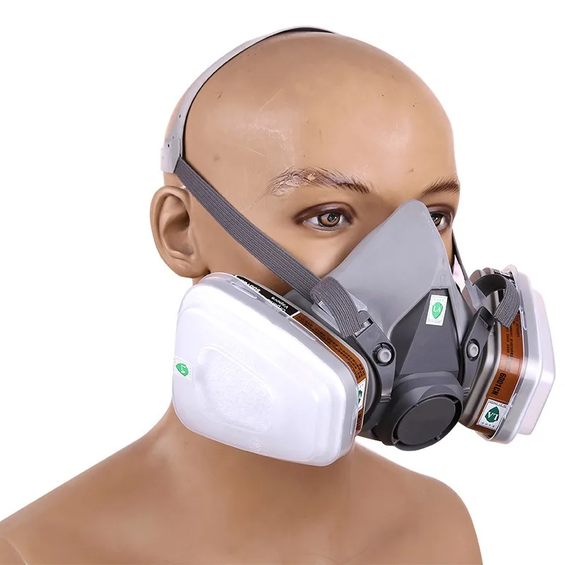 

Dust Gas Mask Anti-fog Safety Goggles Half Face Gas RespiratorPM 2.5 Activated Carbon Filter Professional Protective Mask