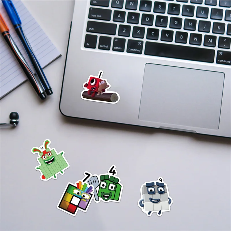 Cartoon Numbers Pattern Stickers Waterproof Graffiti Decals for Bike Skateboard Fridge Laptop Cup Phone Notebook Suitcase