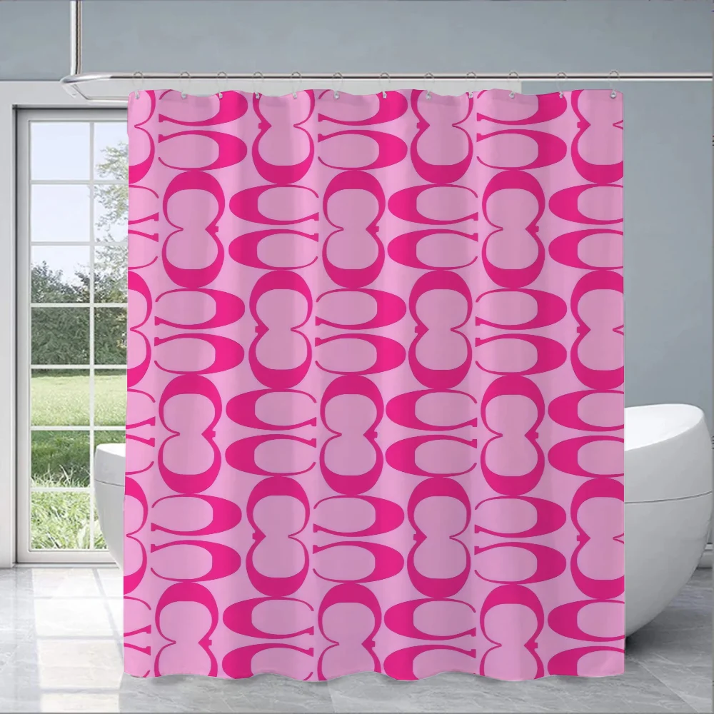 Things for the Bathroom Curtain C-Coac-h Shower Curtains Folding Partition Bath Accessories Bedrooms Waterproof Fabric Set Home