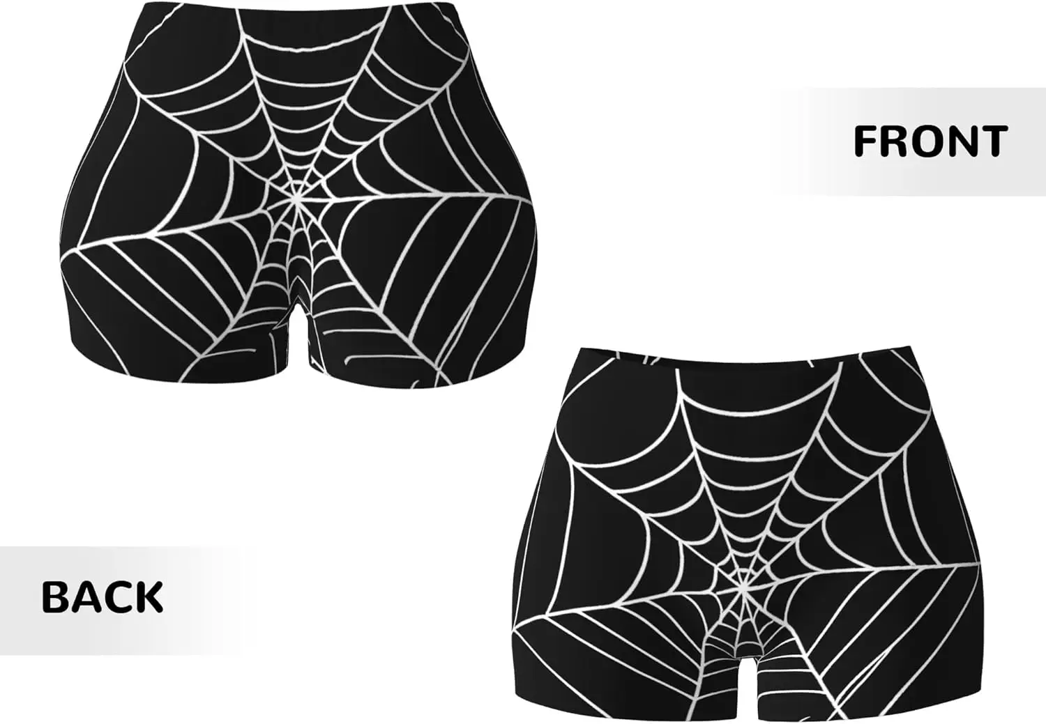 Ein Netz mit einem Spinnenmuster Damen Workout Yoga Shorts Biker Shorts Stretch Running Short Biker Shorts Damen