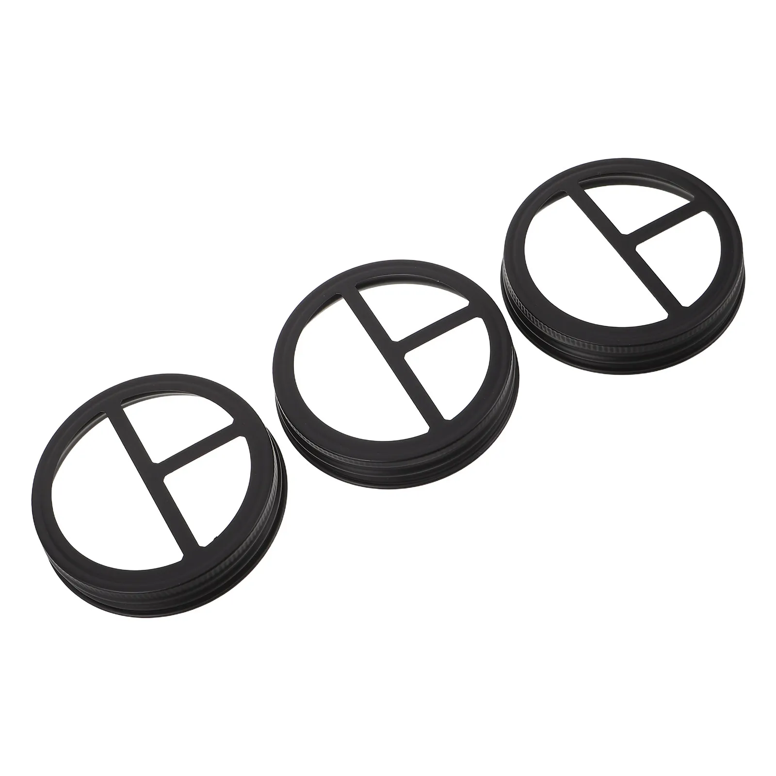 

3Pcs Wide Mouth Mason Jar Toothbrush Holder Lid Metal Lid Insert for Regular Mouth Jars Bathroom Organizer for Toothbrush