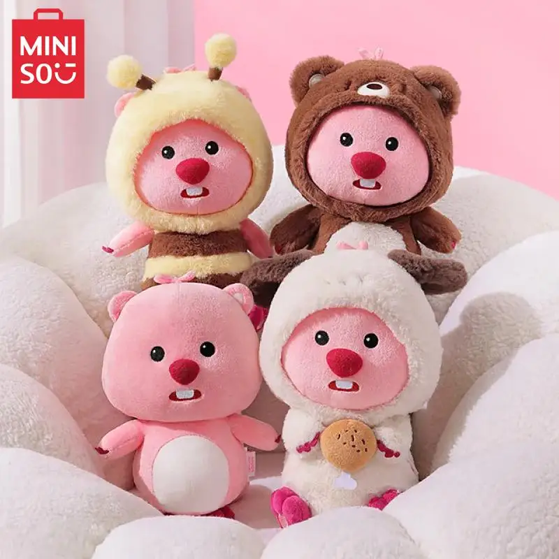 

Miniso Kawaii Loopy маленький Бобр Плюшевая Кукла наряд игрушки Подушка Мягкий подарок для детей милая девочка Рождественский подарок для девушки