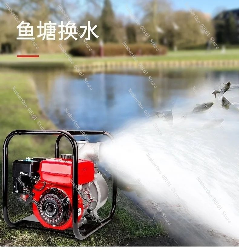 2-inch household farmland self-priming water pump, engine driven agricultural irrigation equipment